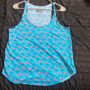 Turquoise, Pink & White Hello Kitty Tank by Vans